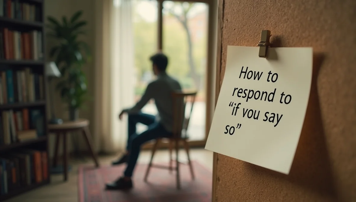 How to Respond to “If You Say So”