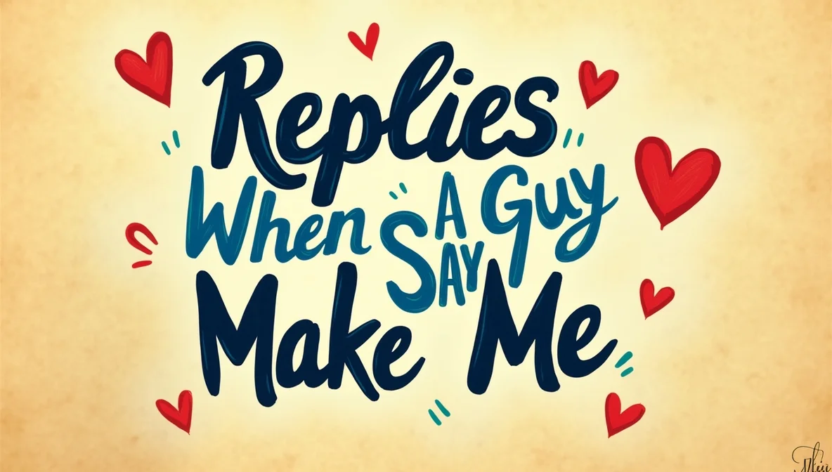 Replies When a Guy Says Make Me