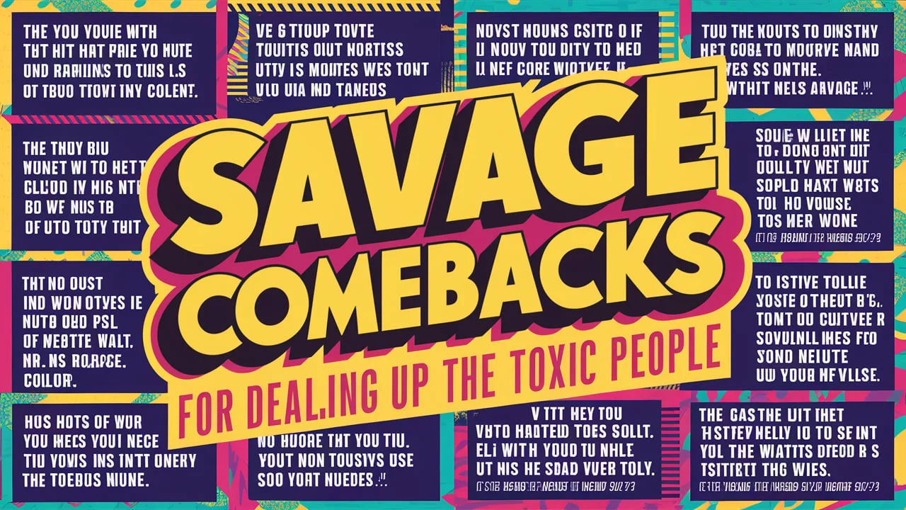 Savage Comebacks for Dealing with Toxic People