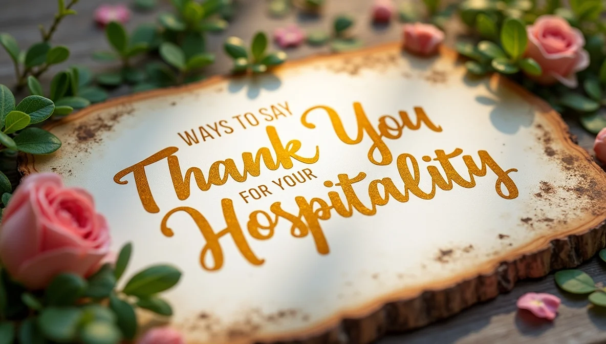 “Thank You For Your Hospitality”