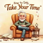 How to Say "Take Your Time" Differently